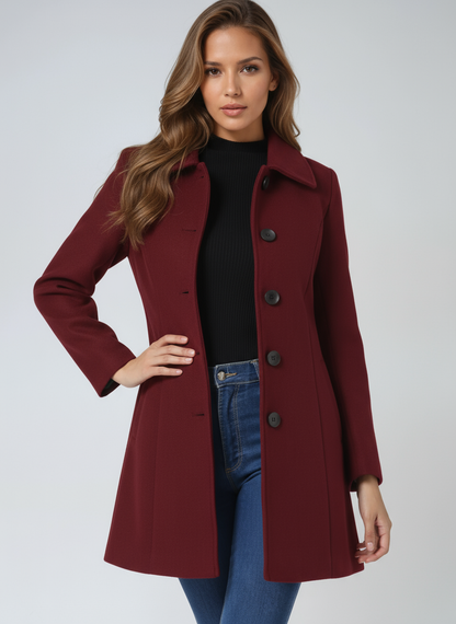 Naomi Tailored Button-Front Coat