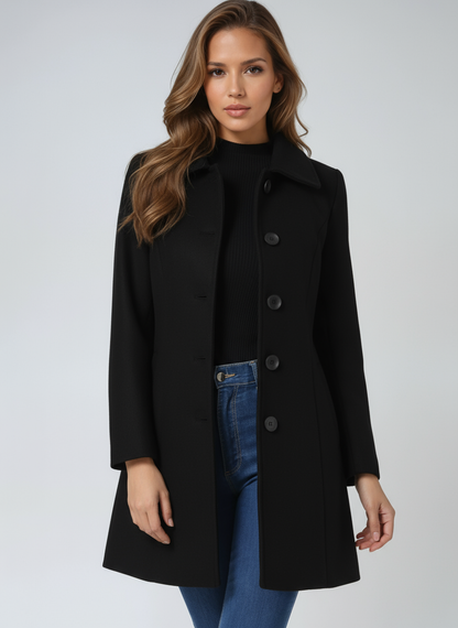 Naomi Tailored Button-Front Coat
