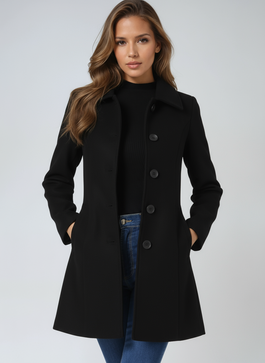 Naomi Tailored Button-Front Coat
