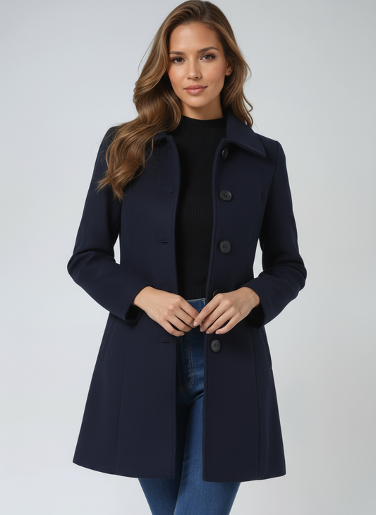 Naomi Tailored Button-Front Coat