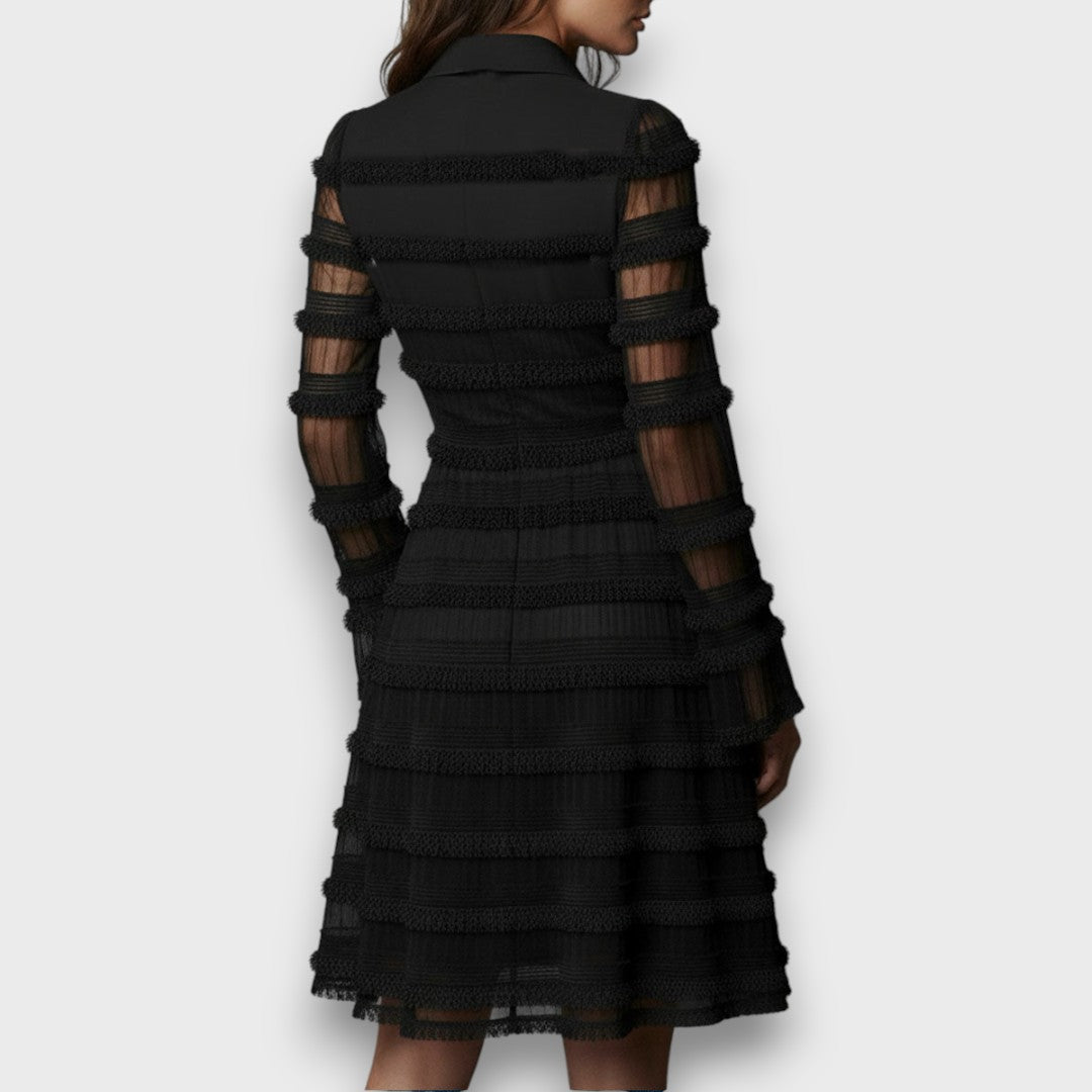 Noelle Fringe Tiered Dress