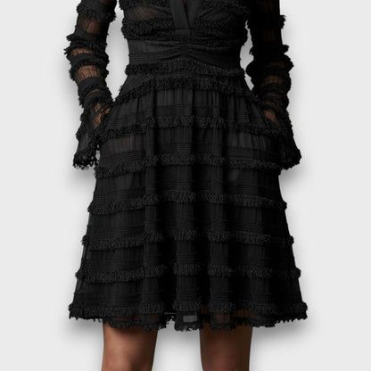 Noelle Fringe Tiered Dress