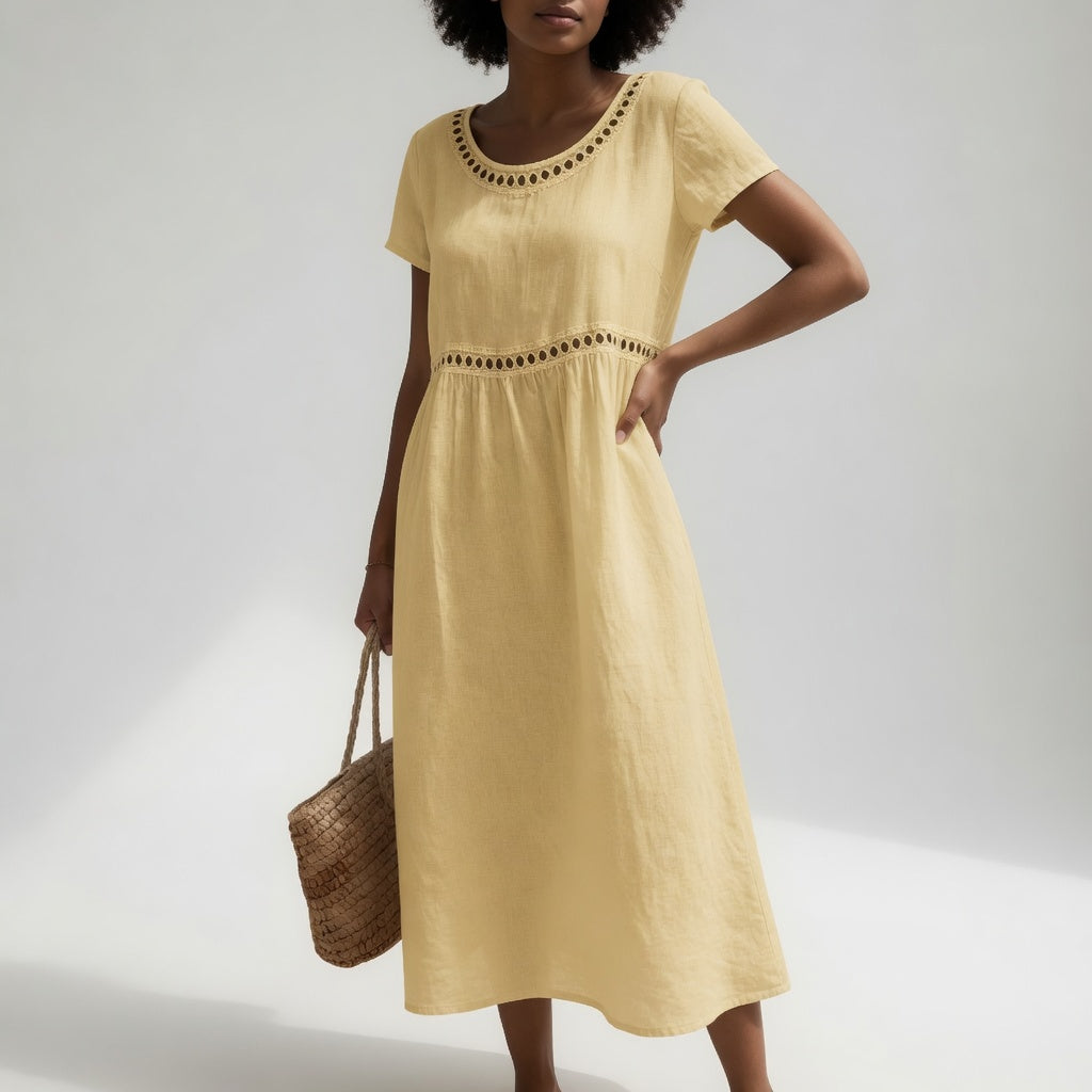 Claire Eyelet Midi Dress