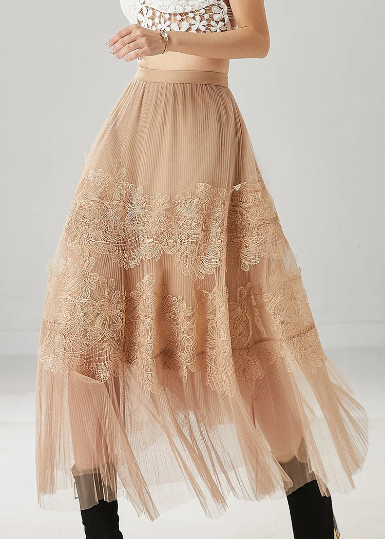 Khavera Embroidered Tulle Skirt