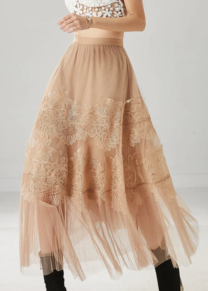 Khavera Embroidered Tulle Skirt