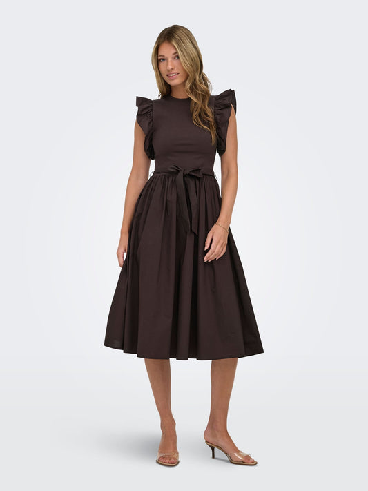 ONLAVALORA Long - Jurk - black coffee