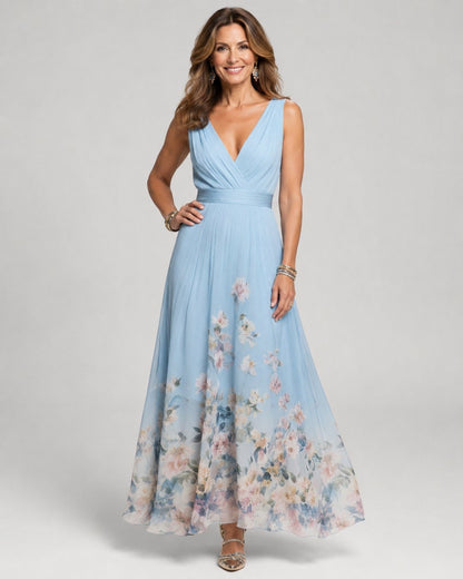 Mika Floral Border Maxi Dress