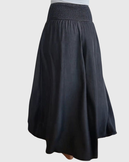 Isabella Smocked Wide-Leg Trousers