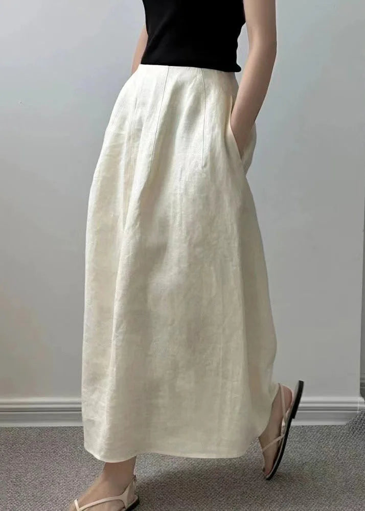Beigova High Waist Cotton Skirt