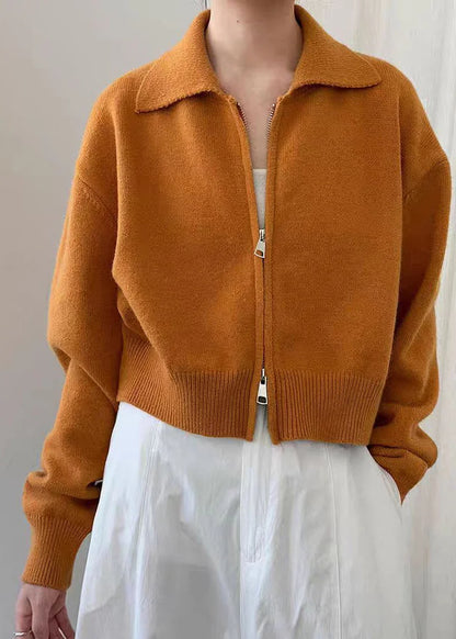 Knitova Zip-Up Patchwork Coat