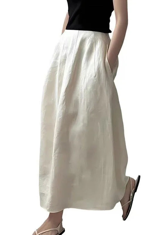 Beigova High Waist Cotton Skirt
