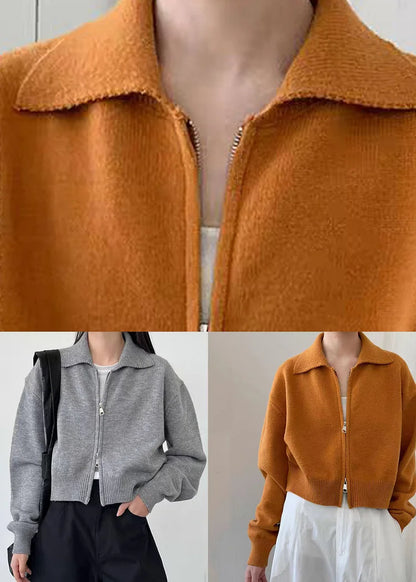 Knitova Zip-Up Patchwork Coat