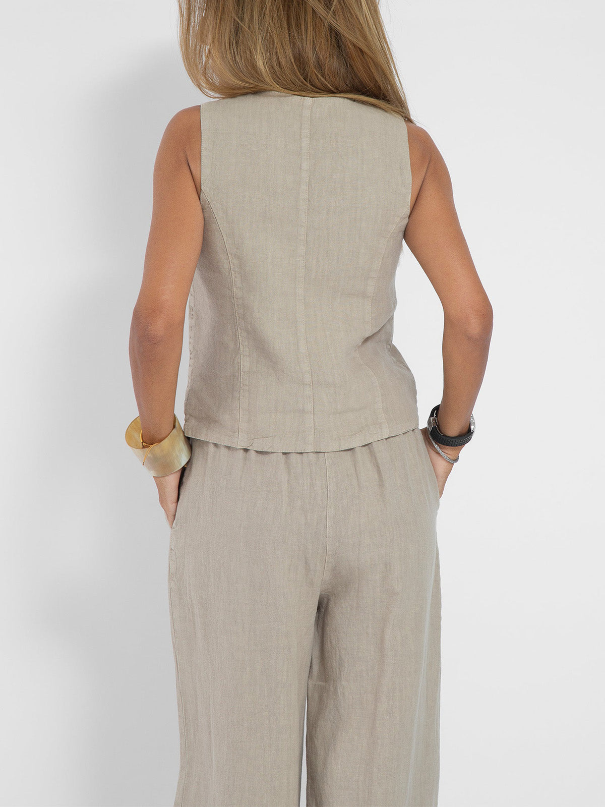 Aira Vest & Wide-Leg Trousers Set
