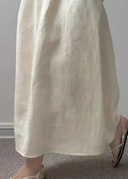 Beigova High Waist Cotton Skirt