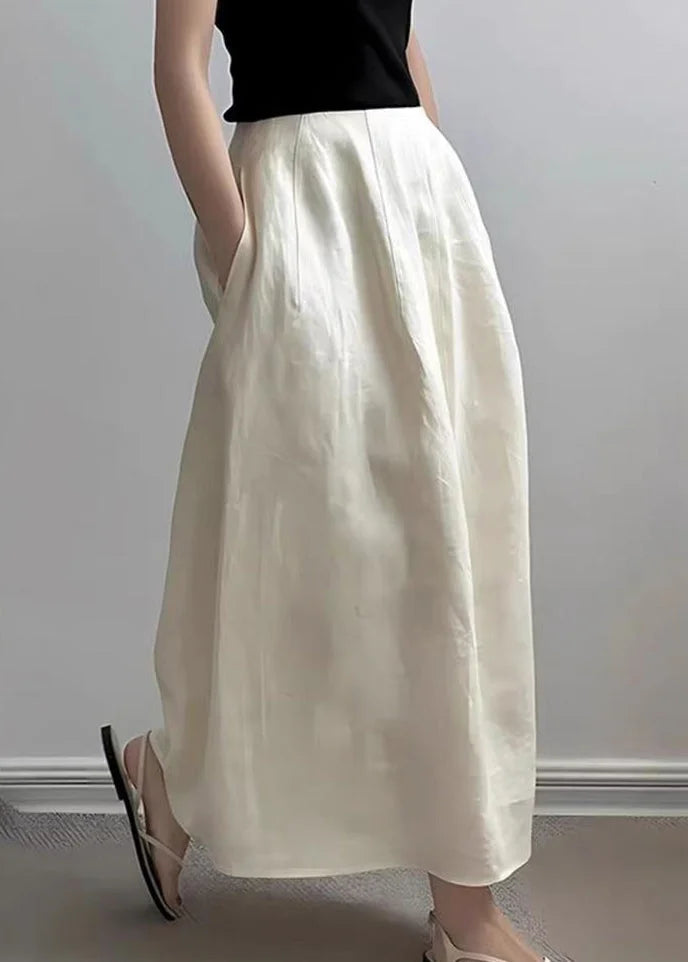 Beigova High Waist Cotton Skirt