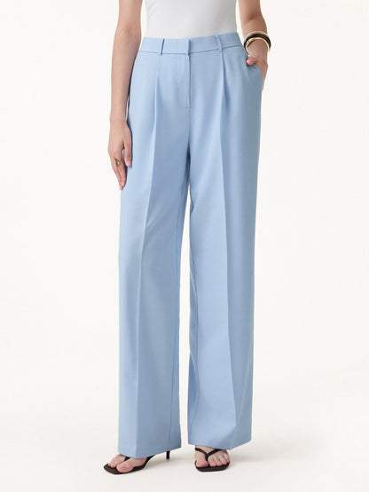 Linen Blend Wide Leg Pants