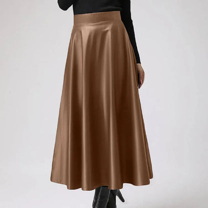 Luxera Leather Midi Skirt