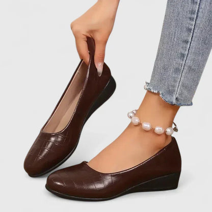 Zemiryah Croc Wedge Flats