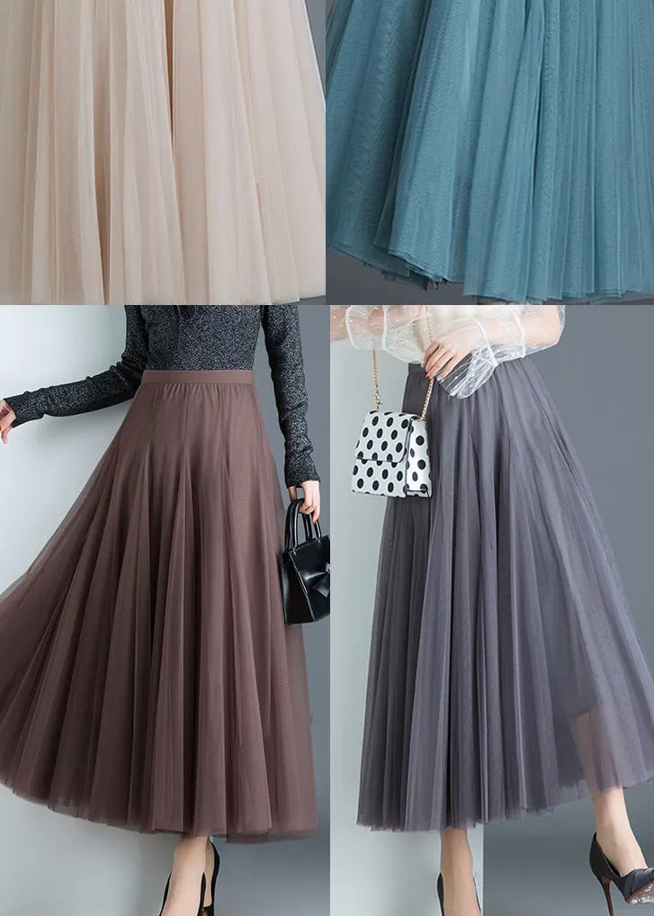Tulvera Pleated Tulle Skirt
