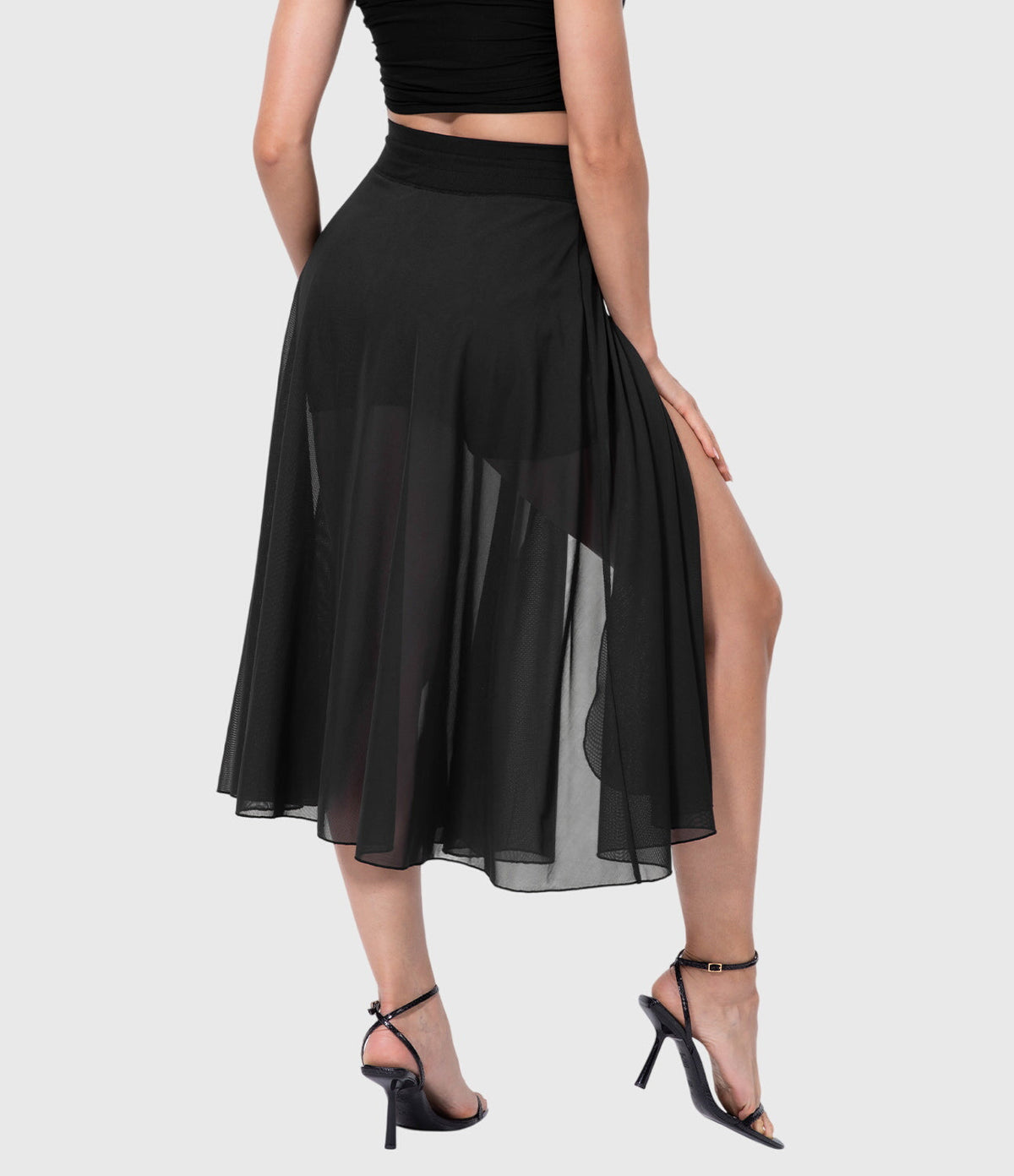 Melanie Chiffon Wrap Midi Skirt