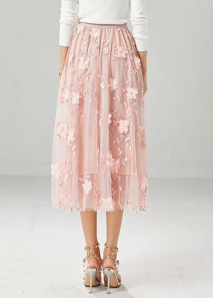 Floreva Embroidered Tulle Skirt