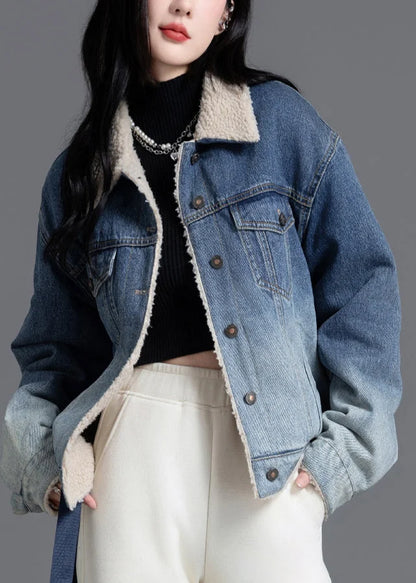 Gradova Fleece-Lined Denim Coat