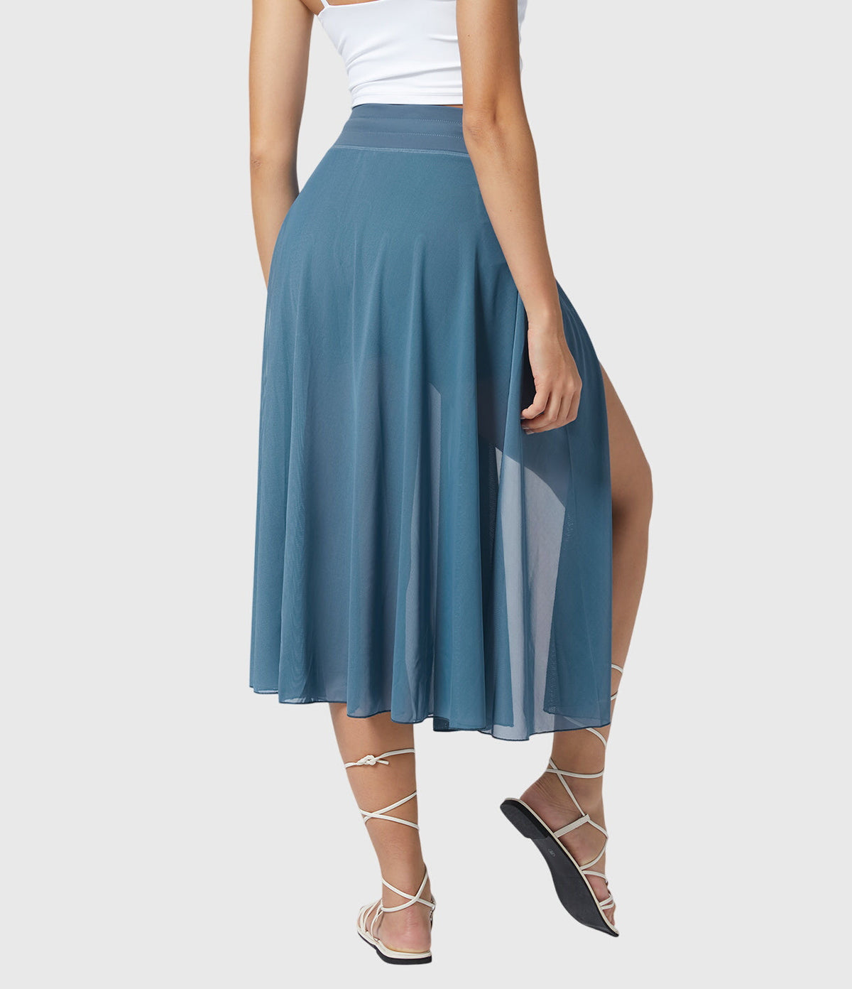 Melanie Chiffon Wrap Midi Skirt