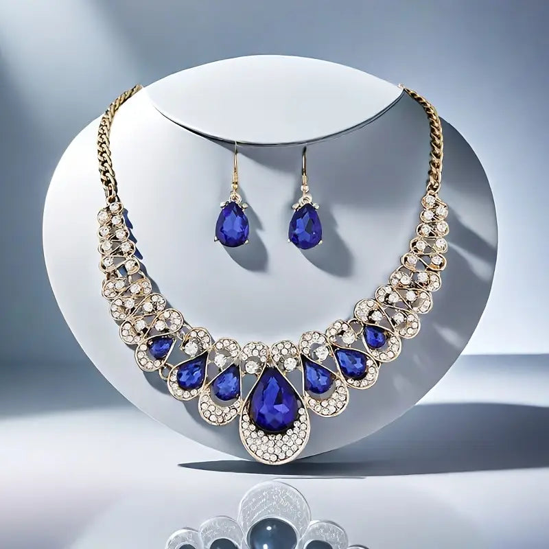 Sapphire Gold Jewelry Set
