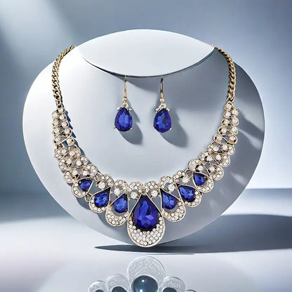 Sapphire Gold Jewelry Set