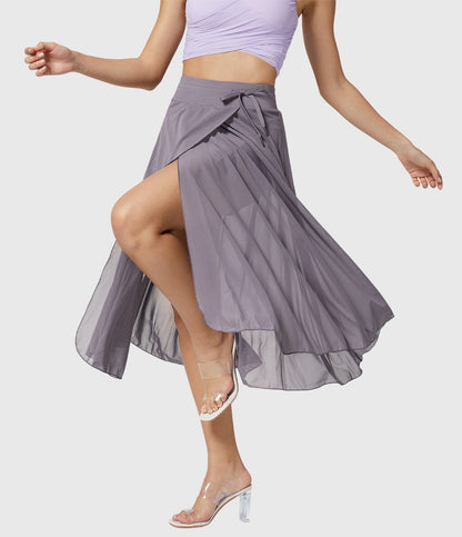 Melanie Chiffon Wrap Midi Skirt