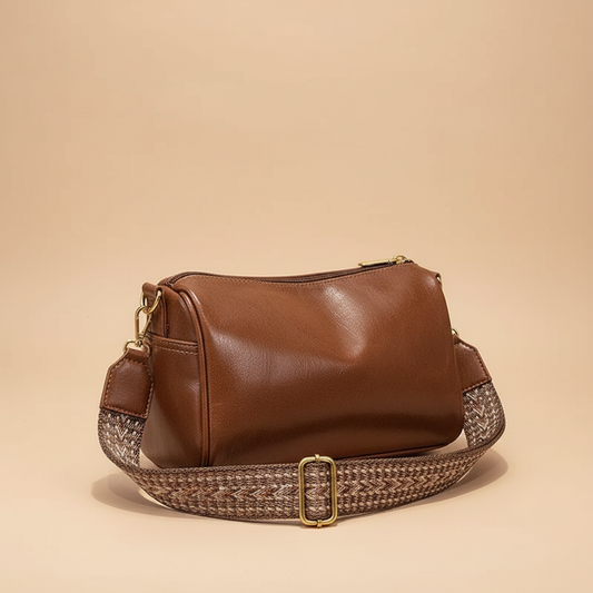 Vintage PU Leather Boston Bag