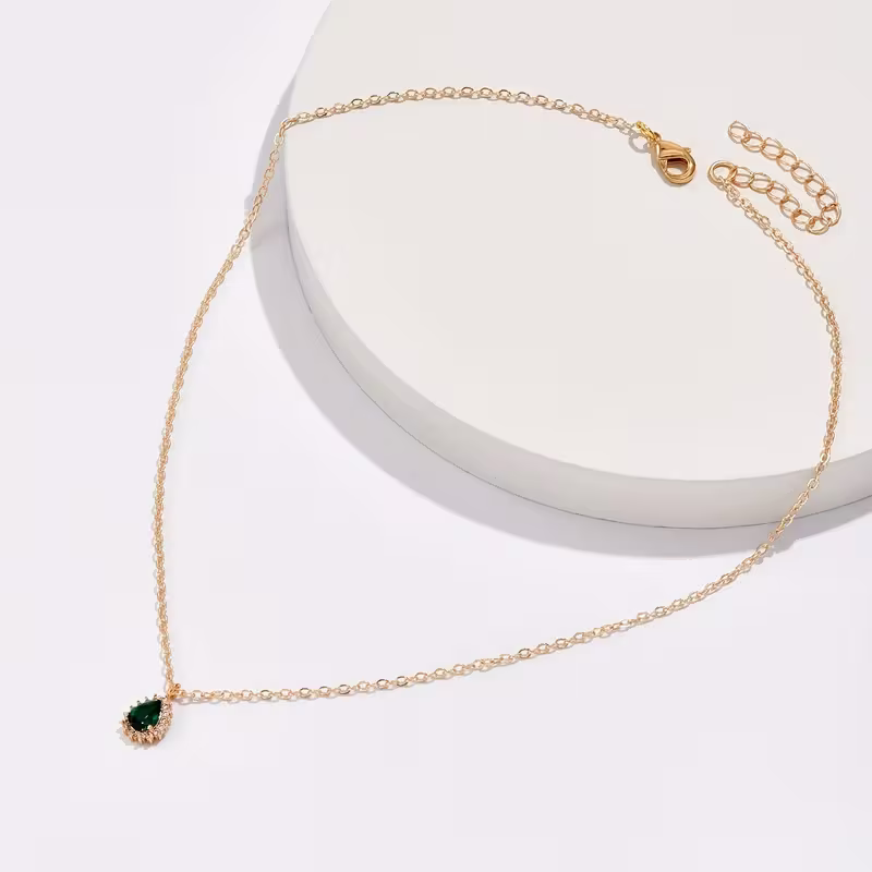 Emerald Flower Necklace