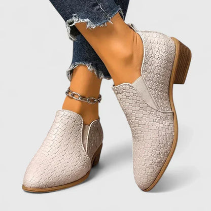 Violeandra Croc Block Heel Boots