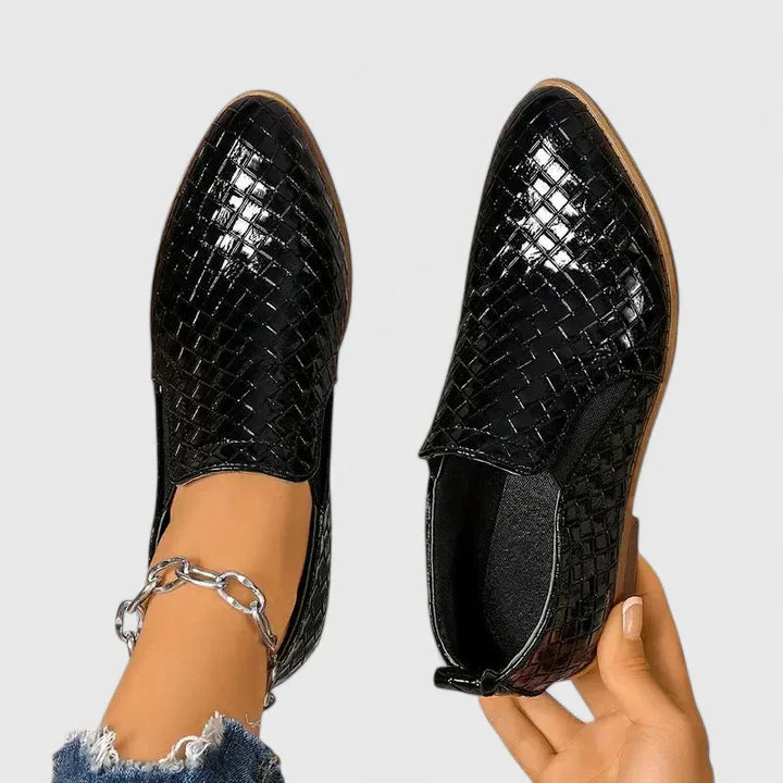 Violeandra Croc Block Heel Boots
