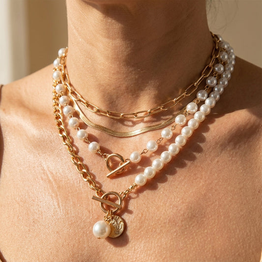 Perlova Layered Necklace Set